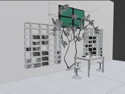 Library  Free low-poly 3D model