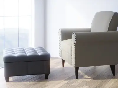 Interior Startup Livingroom Sceen Subdivision Ready for Film Low-poly 3D model