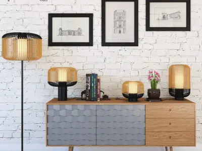 Forestier BAMBOO LIGHT SET 3D model