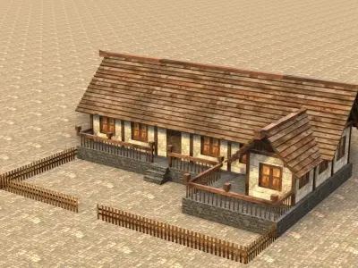 Medieval house sixteen 1 Low-poly 3D model