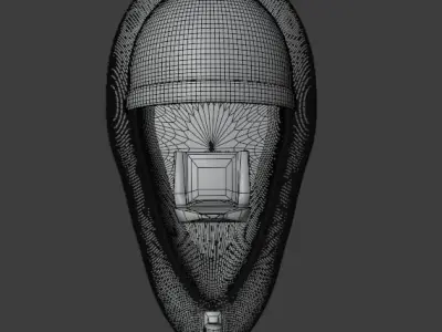 Alien Flying Boat Low-poly 3D model