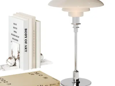 Workspace Decorative Set With PH Lamp 3D model