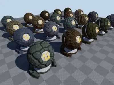 Hand-painted Textures Pack 3D model