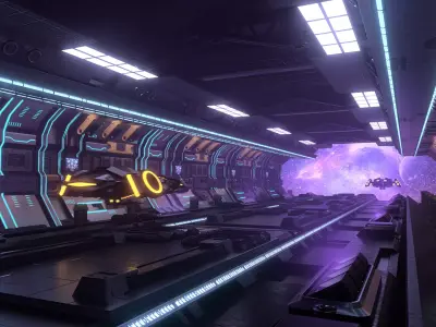 Scifi Spaceship Corridor  3D model