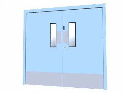 Industrial Door Low-poly 3D model