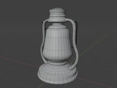 3D Old Lantern Low-poly 3D model