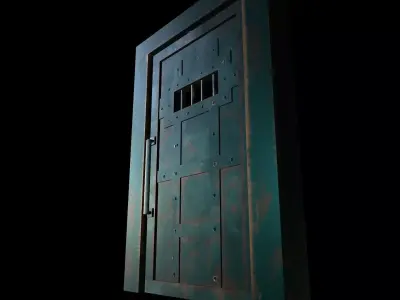 DoorMetalRustV2 Low-poly 3D model