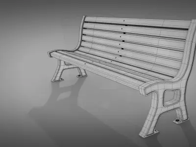 Bench park 3D model