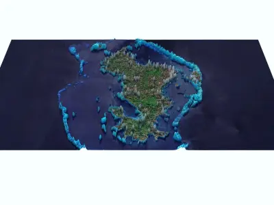 Mayotte Islands 3D model