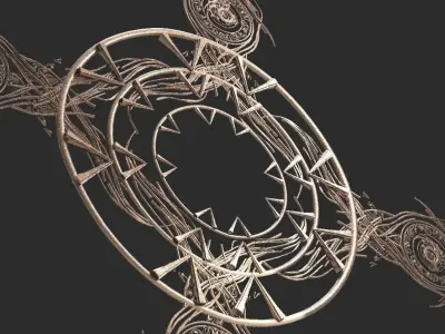 Merlins Dragon Cross pattern  3D model