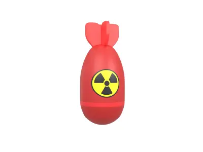 Nuclear Bomb v1 003 Low-poly 3D model