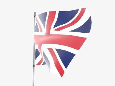 Flagpole kit outdoor 03 3D model