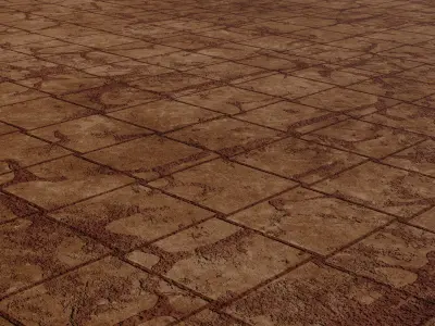 Cracked Tile Procedural Texture Texture