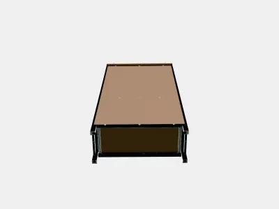 HEMNES Glass door cabinet with 3 drawers Low-poly 3D model