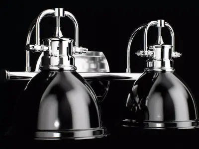  Golden Lighting 3602 BA2 Chrome Black 3D model