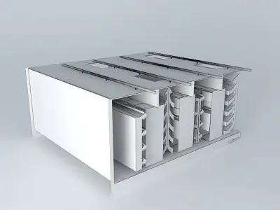 Hot Aisle Cold Aisle isolation using wall panels 3D model