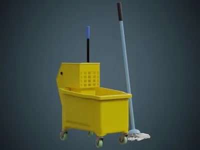 Mop Wringer 2 Basic Low-poly 3D model
