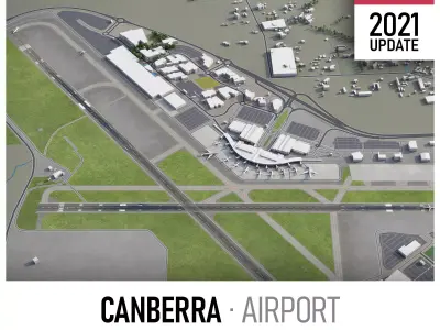 Canberra Airport Low-poly 3D model