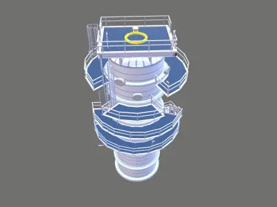 Stainless Steel Tanks Low-poly 3D model