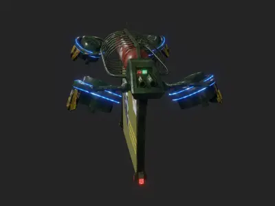 Sci Fi Advertising Drone Low-poly 3D model