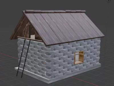Small Rustic Summer Hut  Texture