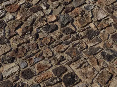 Dark Black Stone Masonry Wall Texture