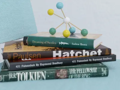 Living room with Tikamoon 3D model