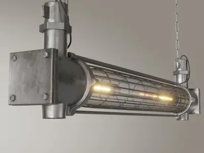 Industrial tube lamp  3D model