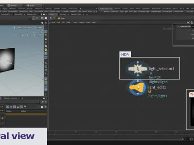 Houdini - Light selector Free 3D model
