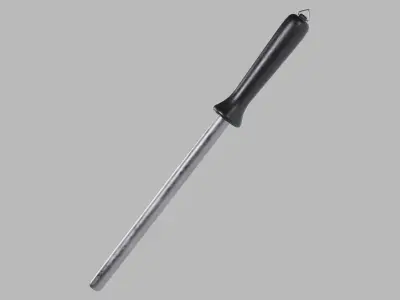 Honing Rod Low-poly 3D model