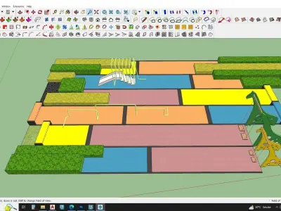 Landscape public area design 3d model 3D model