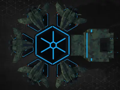 Sci-Fi Space-Ship Base 3D model