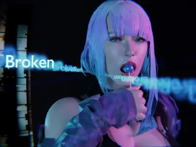 Modular Sci Fi Cyberpunkish-Game Ready Female Characters  Low-poly 3D model