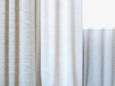 Curtains 44 Curtains with Tulle Rebbio Grande 3D model