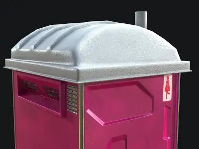 Portable Toilet PBR Low-poly 3D model