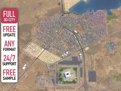 Al Khor - 3D City Model Low-poly 3D model