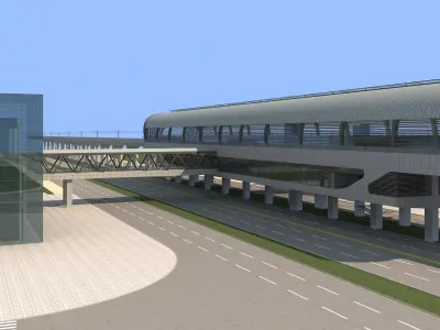 Light Rail Station 04 3D model