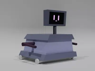 Cute scifi robot 3D model
