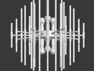 Quebec 6 Light Chandelier 3D model