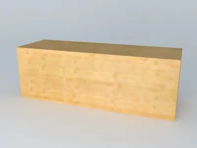 Shelf Cabinet DOORS HDO2FP 6 17 BRW Milano Oak 3D model