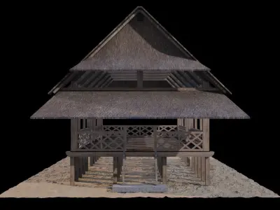 Rumah Adat Baileo - Maluku 3D model