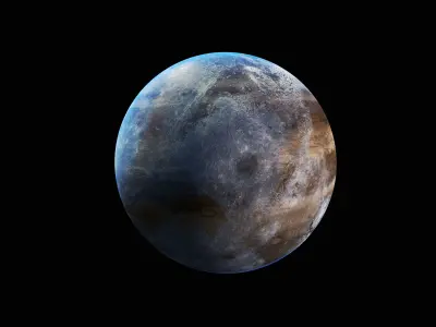 Planet Sci Fi Low-poly 3D model