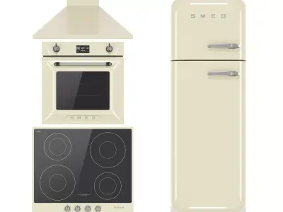 SMEG kitchen appliance collection 3D model