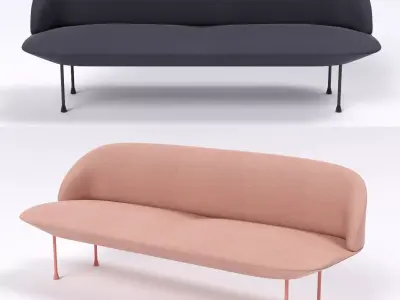 Muuto Oslo 3-Seater 3D model