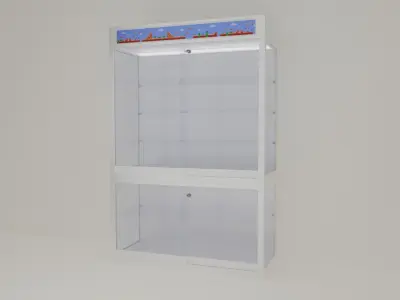 Lighted Glass Display Case 3D model