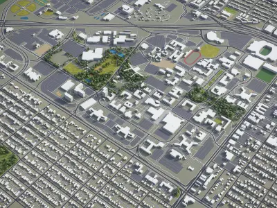 Lubbock  Low-poly 3D model