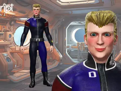 Argo Sci-fi Series Crew man 3 Low-poly 3D model