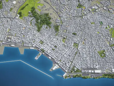 Patras Low-poly 3D model