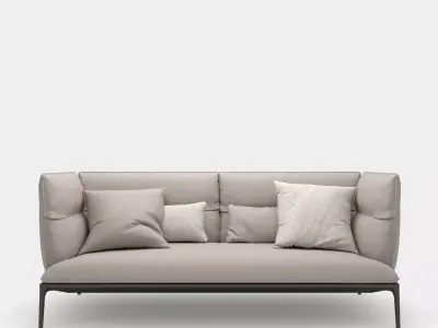 Sofa with high backrest 3D model