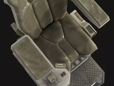 Sci Fi Control Chair v2 Low-poly 3D model